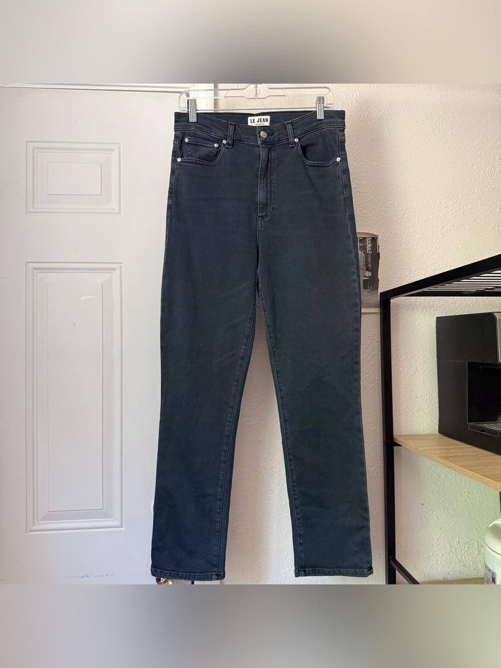 LE JEAN High-Rise Lara blue stretch ankle cotton denim slim leg jeans